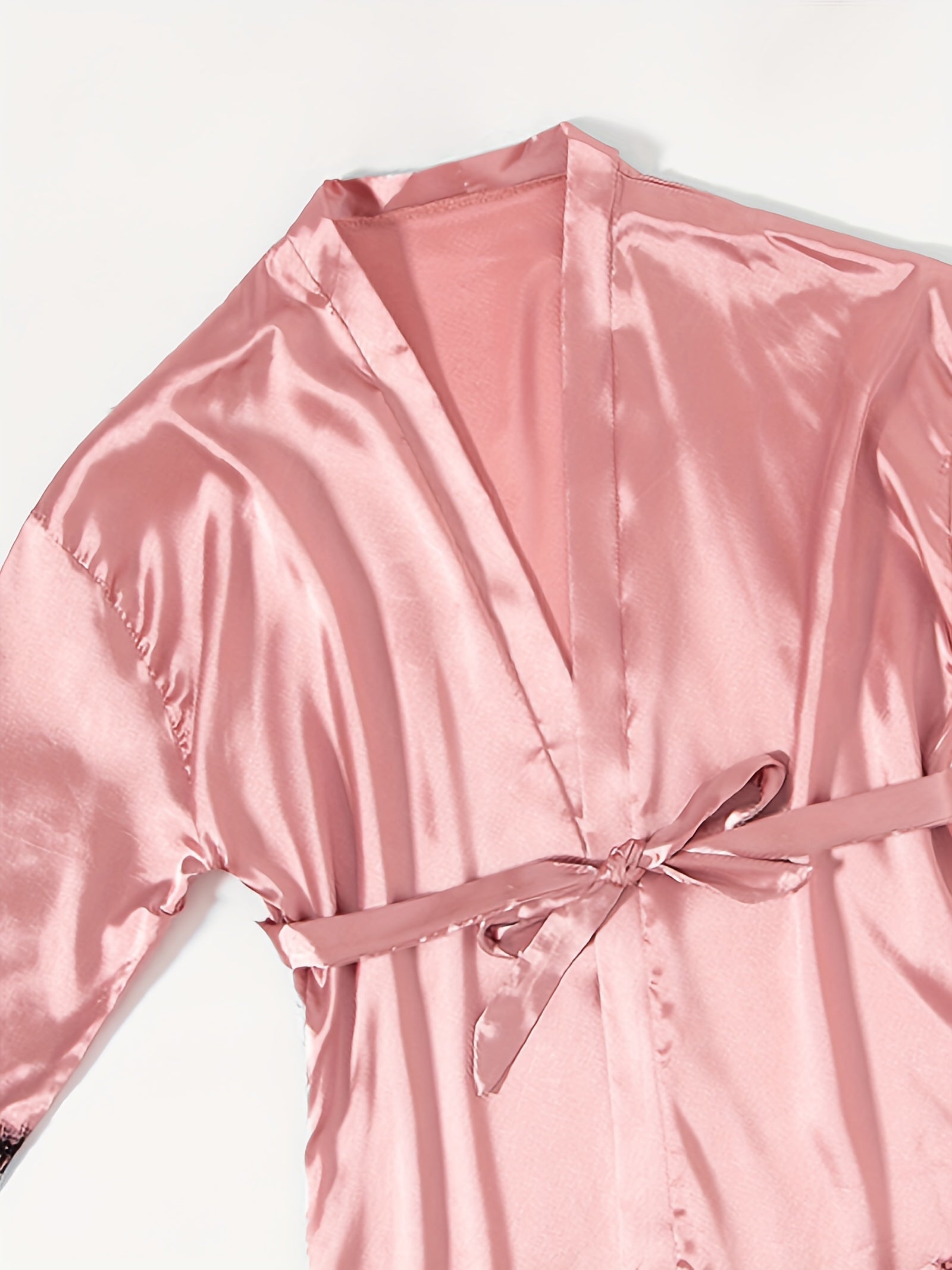 Three-Piece Elegant Solid Satin Lounge Set