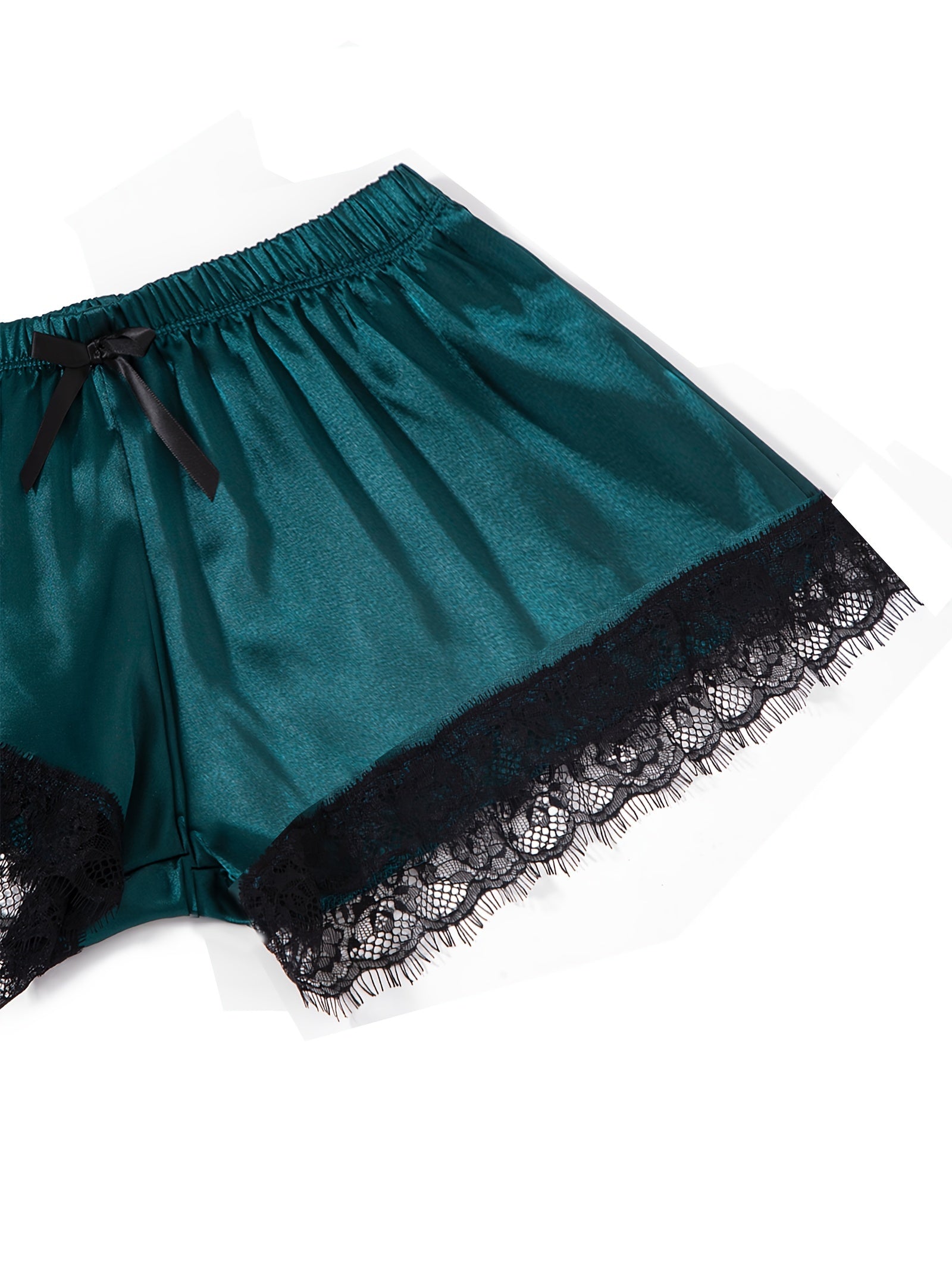 Three-Piece Elegant Solid Satin Lounge Set