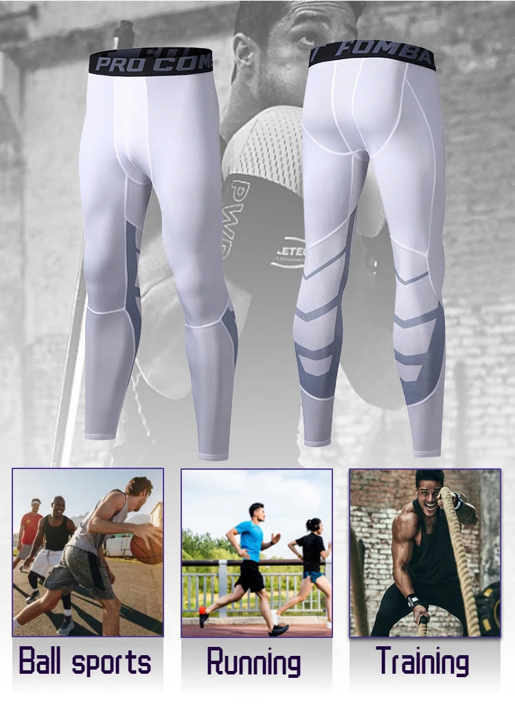 Sports Pants with Knee Pads 3/4 Compression Black Leggings Tights Mens Boys Youth Pants  Football Quick Dry  Workout Leggings