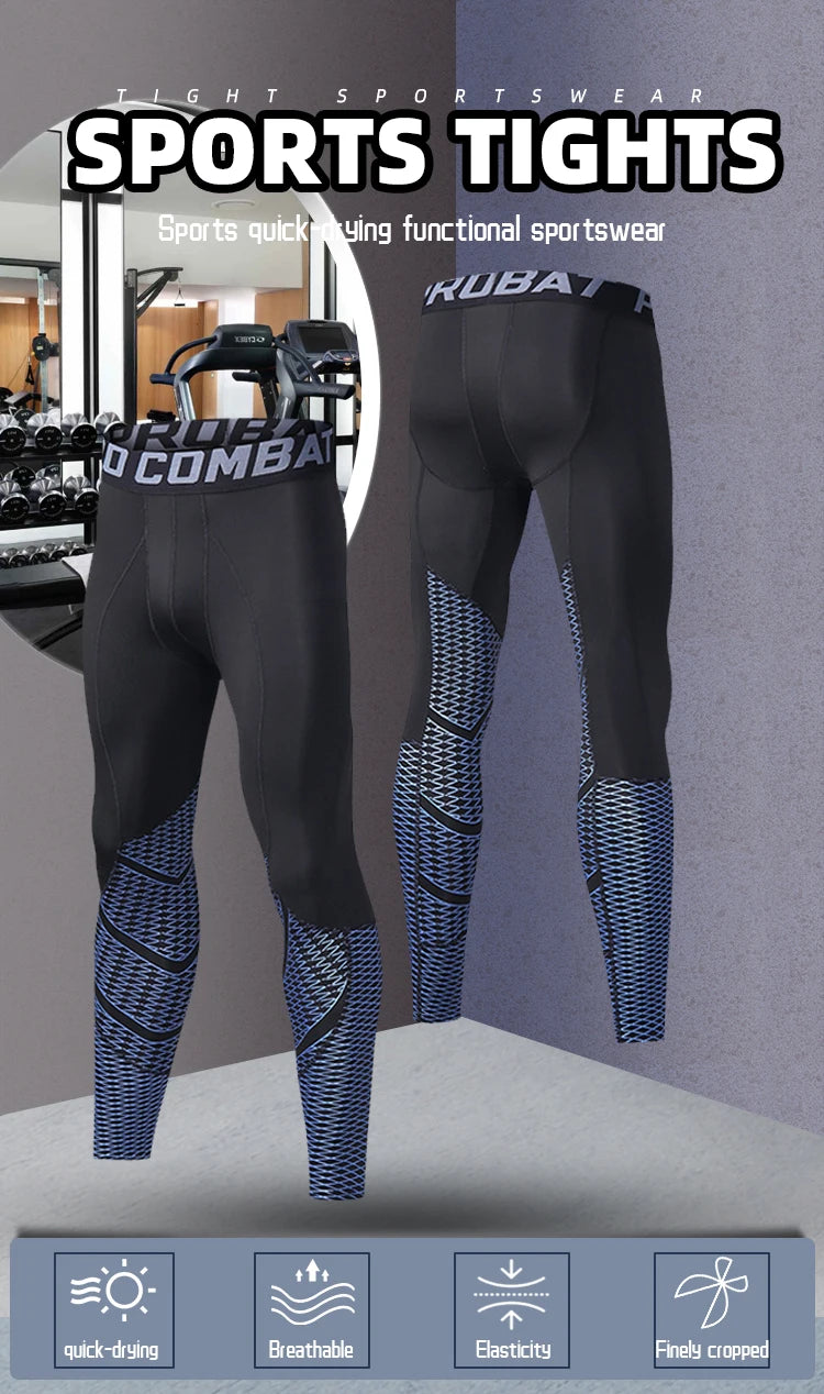 Sports Pants with Knee Pads 3/4 Compression Black Leggings Tights Mens Boys Youth Pants  Football Quick Dry  Workout Leggings