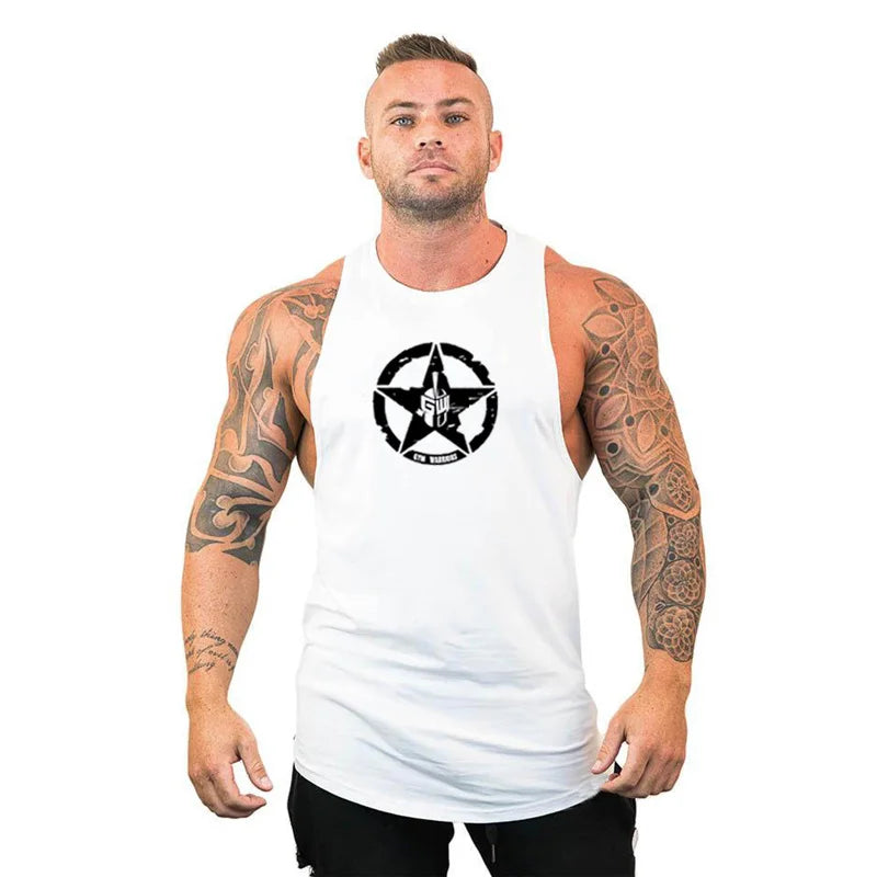 Gym Warriors Cotton Gym Tank Tops Men Sleeveless Tanktops For Boy Bodybuilding Clothing Undershirt Fitness Stringer workout Vest