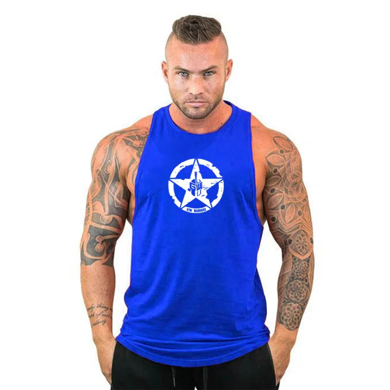 Gym Warriors Cotton Gym Tank Tops Men Sleeveless Tanktops For Boy Bodybuilding Clothing Undershirt Fitness Stringer workout Vest