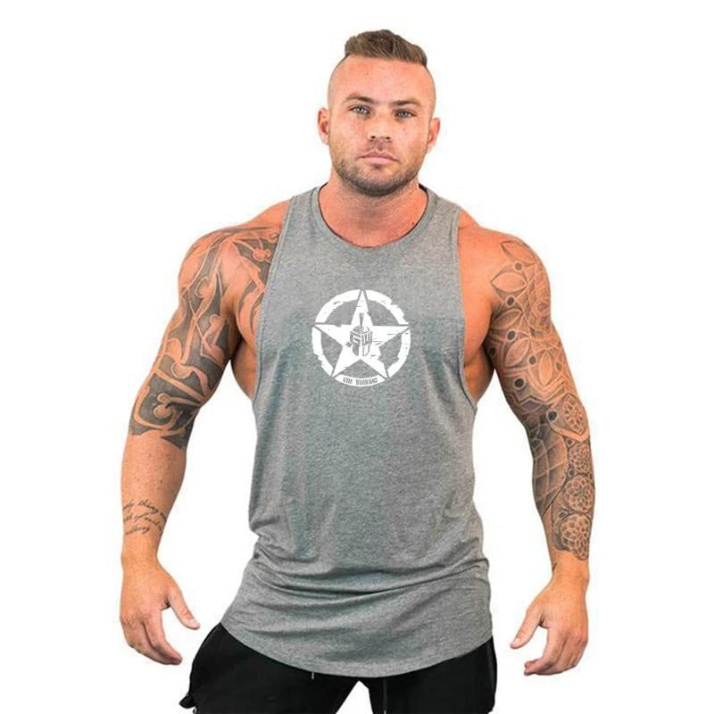 Gym Warriors Cotton Gym Tank Tops Men Sleeveless Tanktops For Boy Bodybuilding Clothing Undershirt Fitness Stringer workout Vest