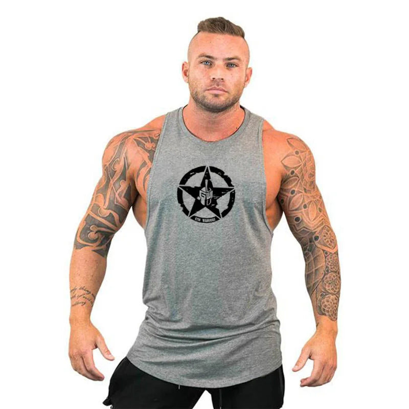 Gym Warriors Cotton Gym Tank Tops Men Sleeveless Tanktops For Boy Bodybuilding Clothing Undershirt Fitness Stringer workout Vest