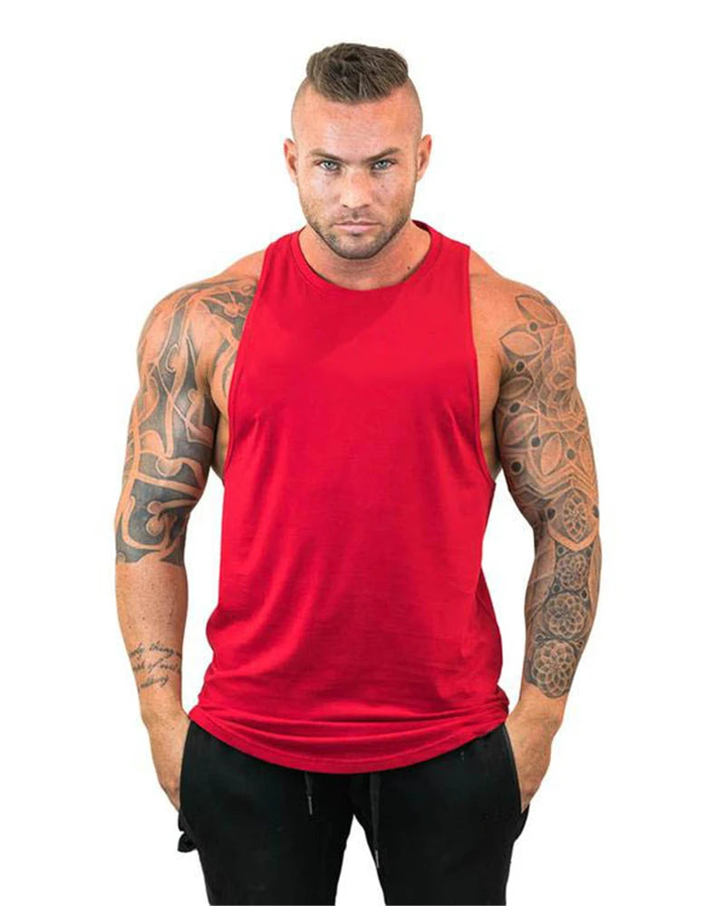 Gym Warriors Cotton Gym Tank Tops Men Sleeveless Tanktops For Boy Bodybuilding Clothing Undershirt Fitness Stringer workout Vest
