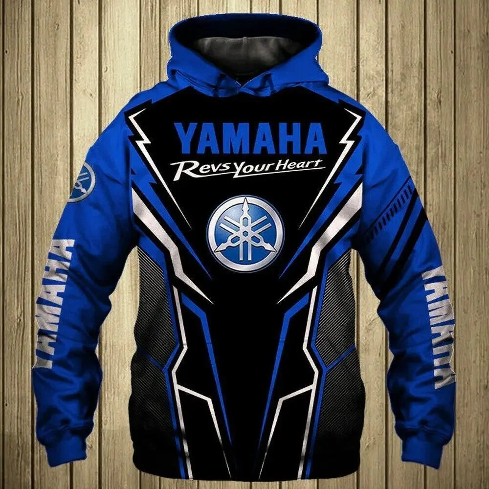 New 3D Printed Yamaha Motorcycle Off road Hoodie for Extreme Sports Adventure Men's and Women's Hoodies