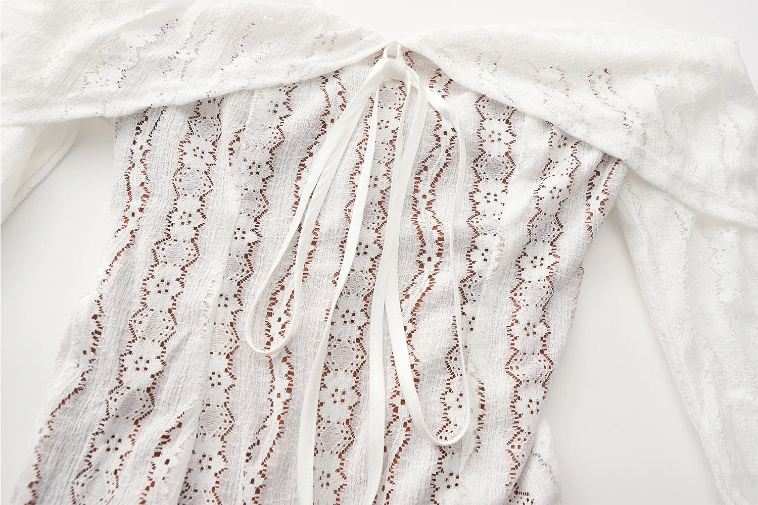 Suninheart White Evening Dresses for Events Red Long Sleeve Lace Elegant Party Dresses