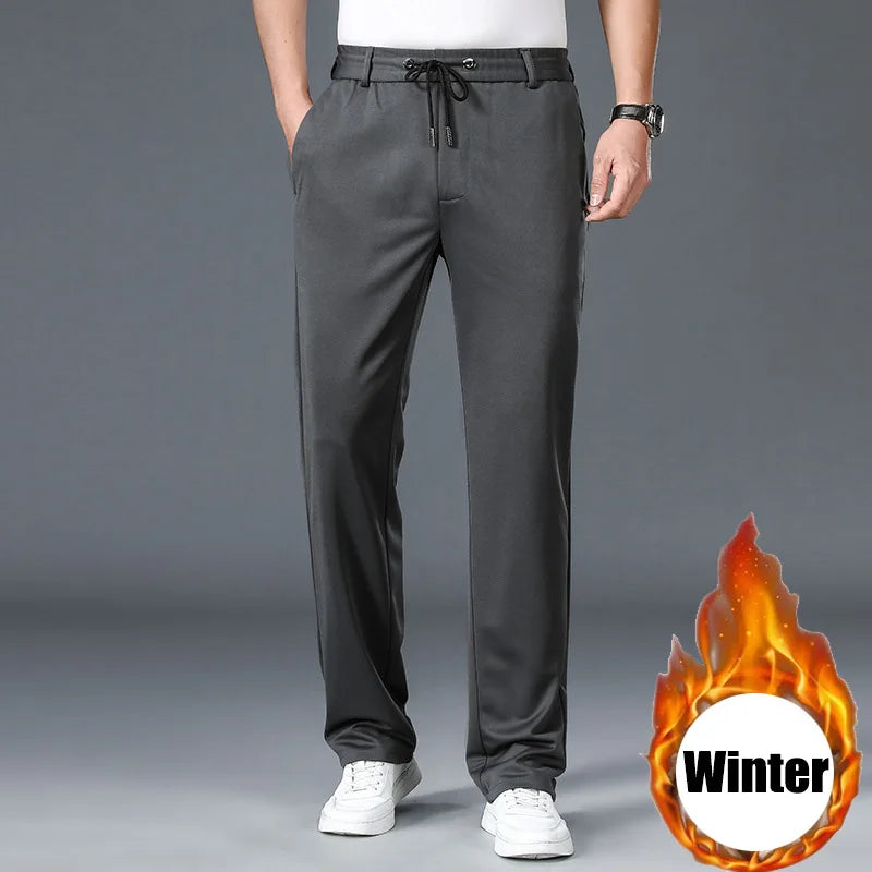 Men's Oversize Business Pants New Elastic Waist Formal Trousers Plus size
