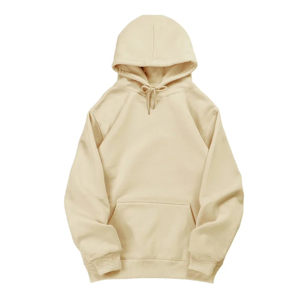 Winter Thicken Hoodies Fleece Warm Hoodie Men/Women Casual Solid Color Sweatshirts