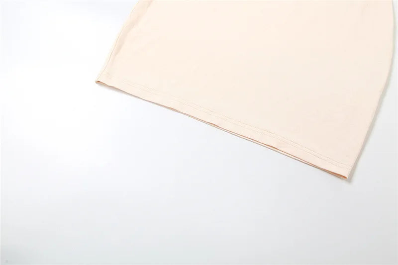 Women's simple classic backless long sleeved O-neck basic casual mini dress women's tight streetwear