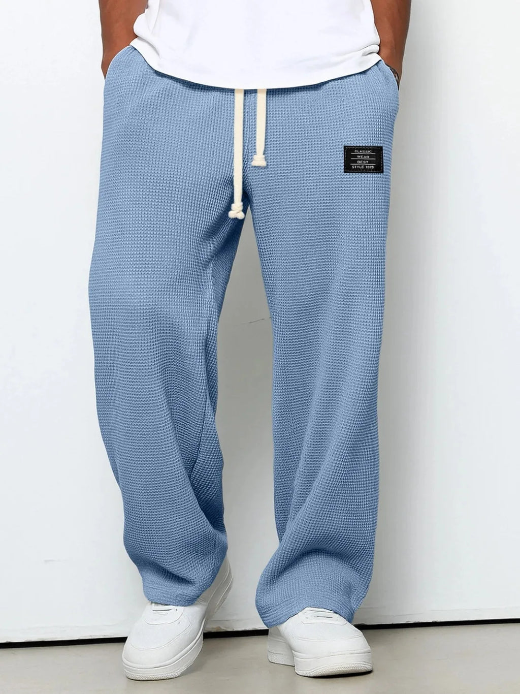 Loose Drape Straight-leg Sweatpants, Casual