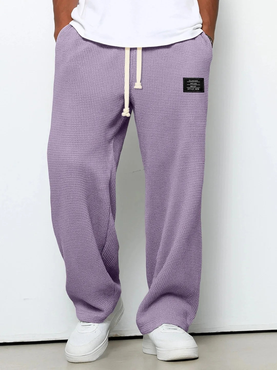 Loose Drape Straight-leg Sweatpants, Casual