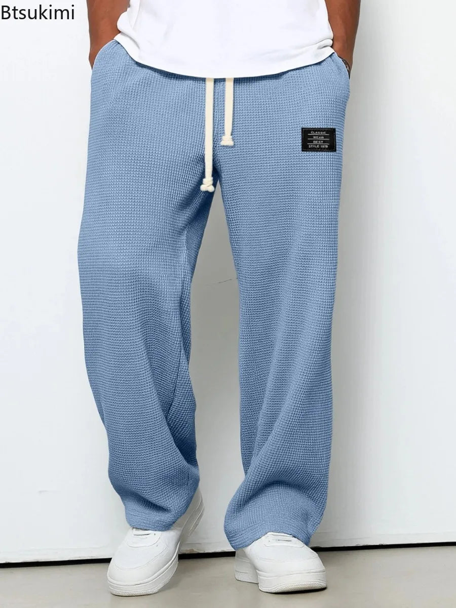 Loose Drape Straight-leg Sweatpants, Casual