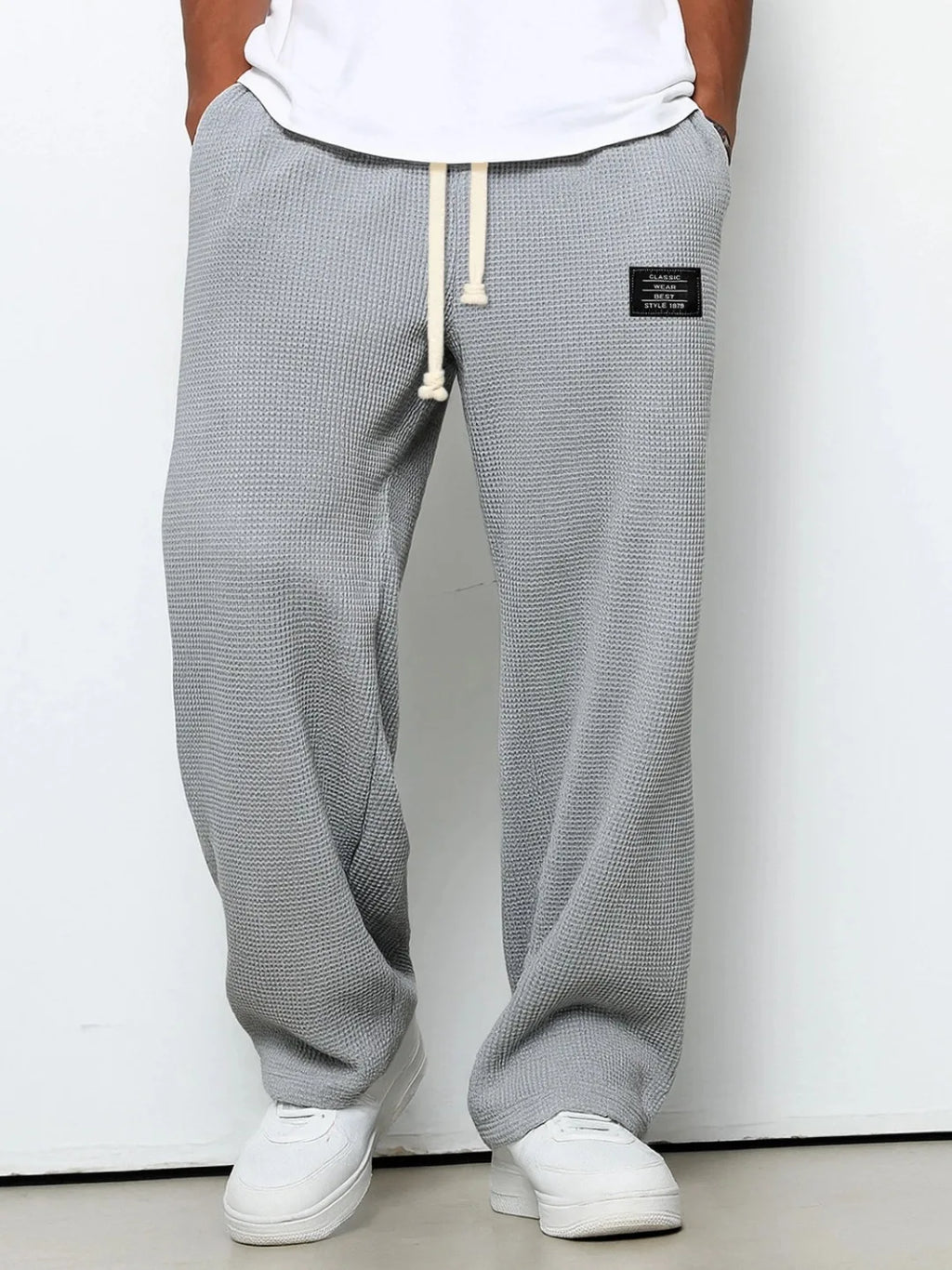 Loose Drape Straight-leg Sweatpants, Casual