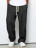 Loose Drape Straight-leg Sweatpants, Casual