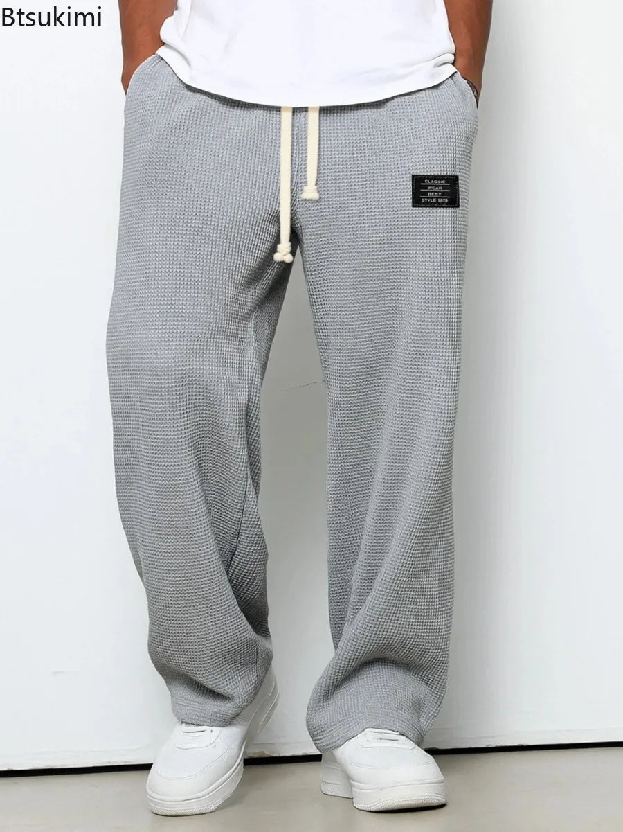 Loose Drape Straight-leg Sweatpants, Casual