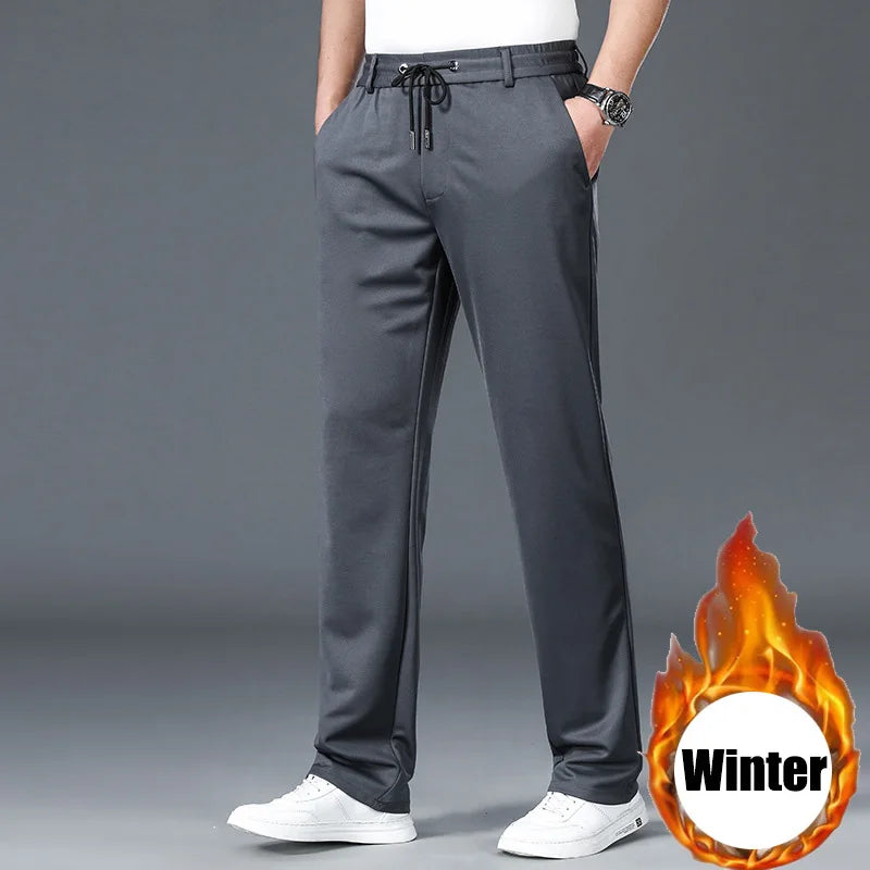 Men's Oversize Business Pants New Elastic Waist Formal Trousers Plus size