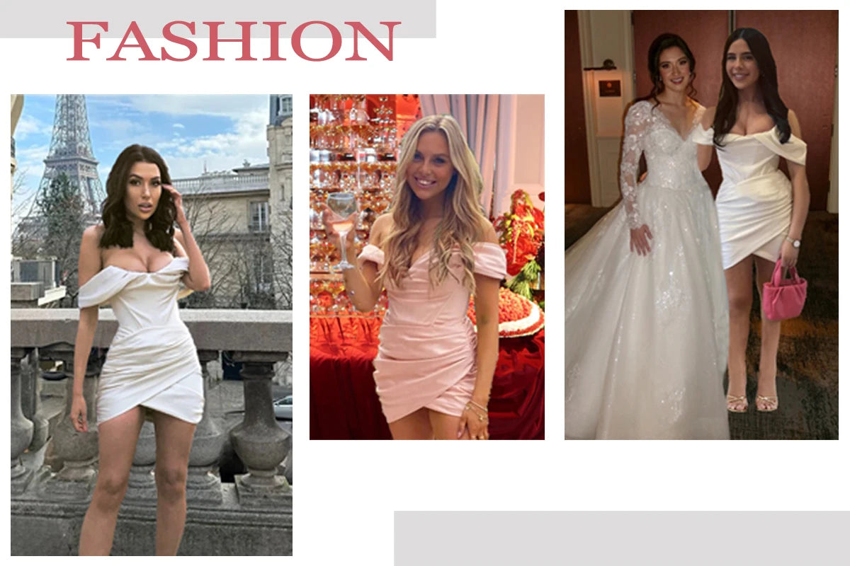 Suninheart White Evening Dresses for Events Red Long Sleeve Lace Elegant Party Dresses