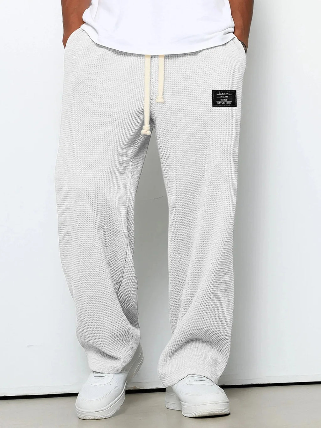 Loose Drape Straight-leg Sweatpants, Casual