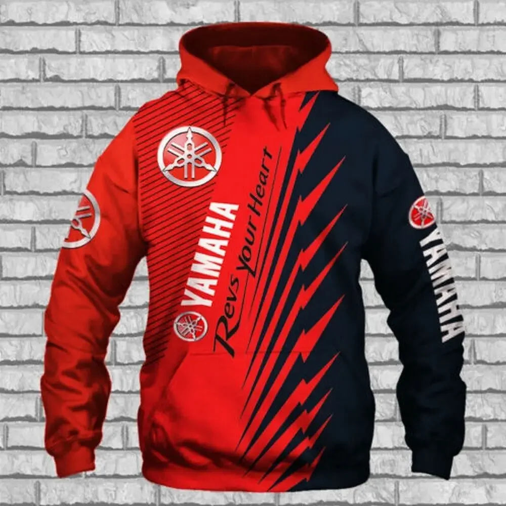 New 3D Printed Yamaha Motorcycle Off road Hoodie for Extreme Sports Adventure Men's and Women's Hoodies