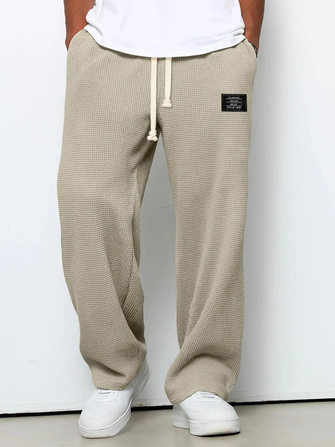 Loose Drape Straight-leg Sweatpants, Casual