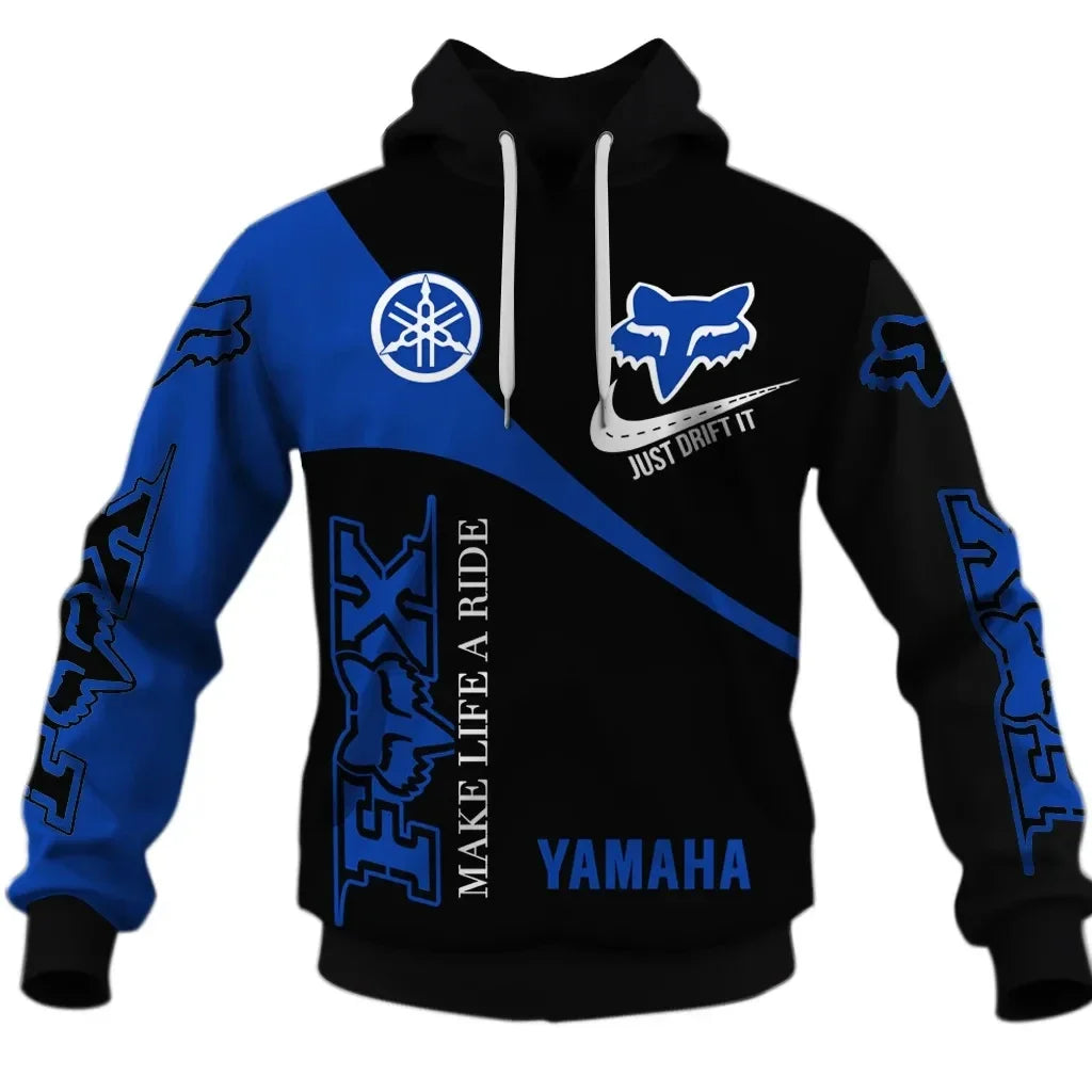 New 3D Printed Yamaha Motorcycle Off road Hoodie for Extreme Sports Adventure Men's and Women's Hoodies
