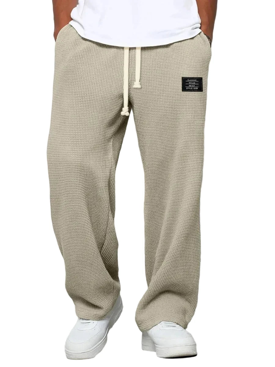 Loose Drape Straight-leg Sweatpants, Casual