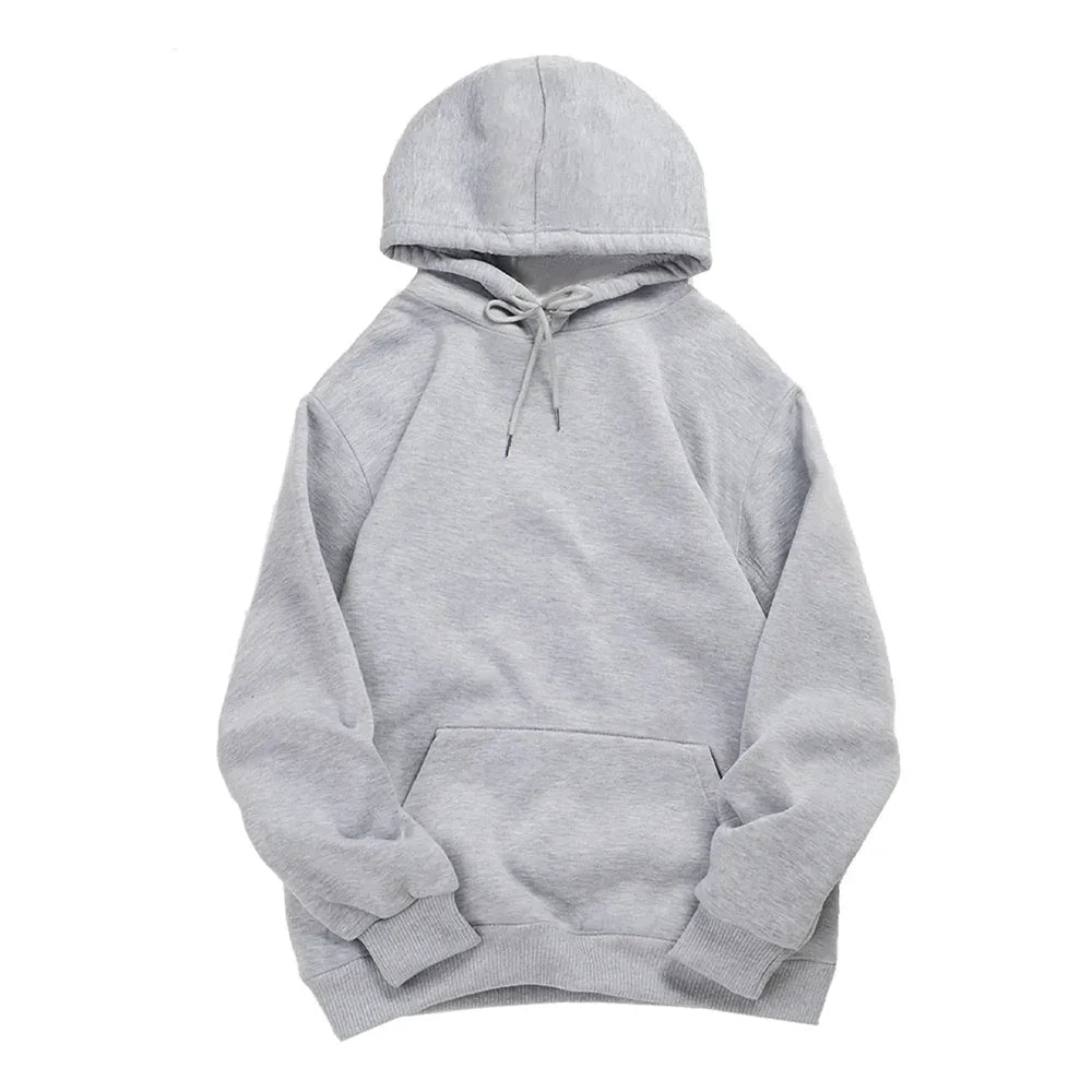 Winter Thicken Hoodies Fleece Warm Hoodie Men/Women Casual Solid Color Sweatshirts