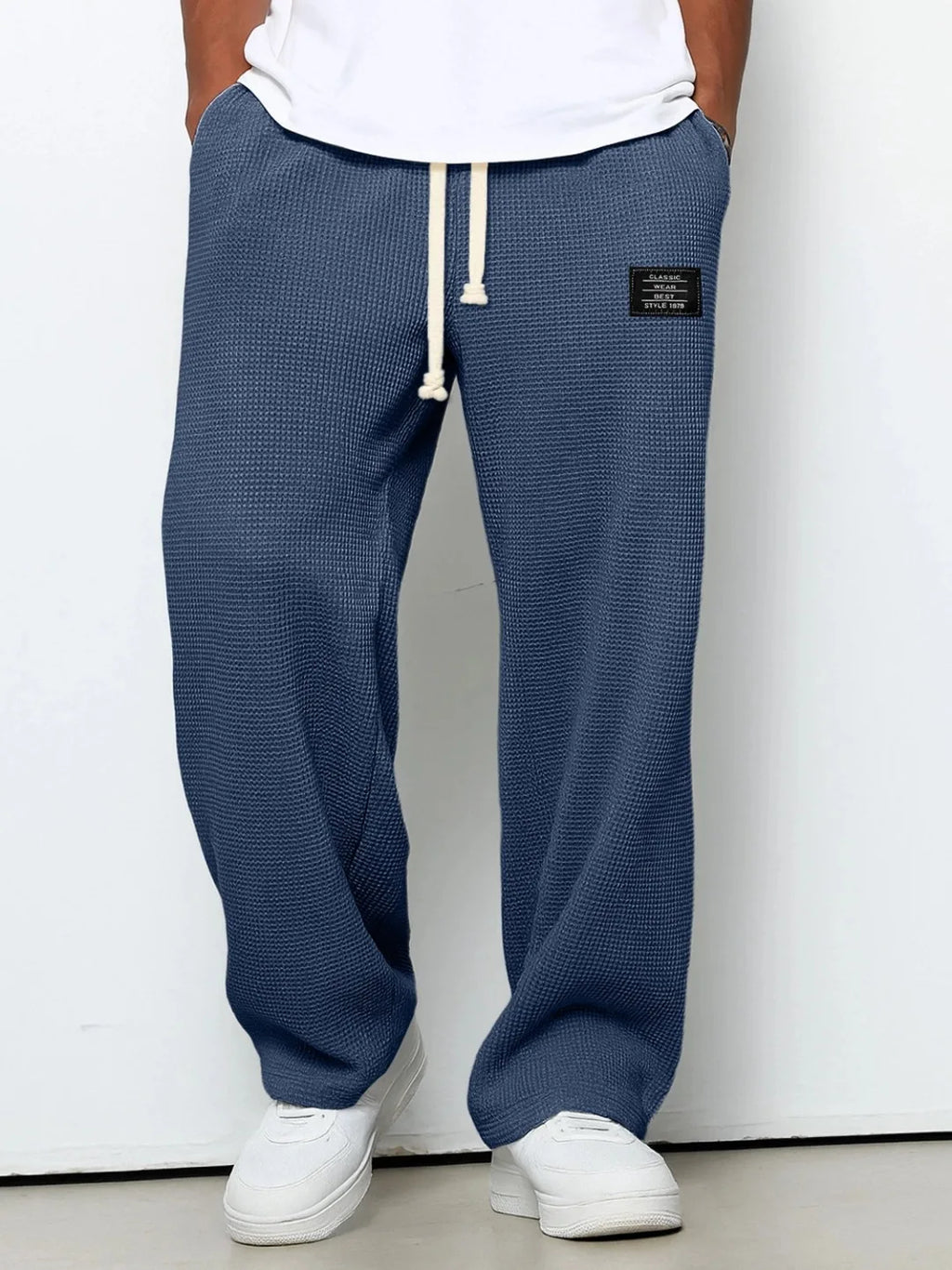 Loose Drape Straight-leg Sweatpants, Casual
