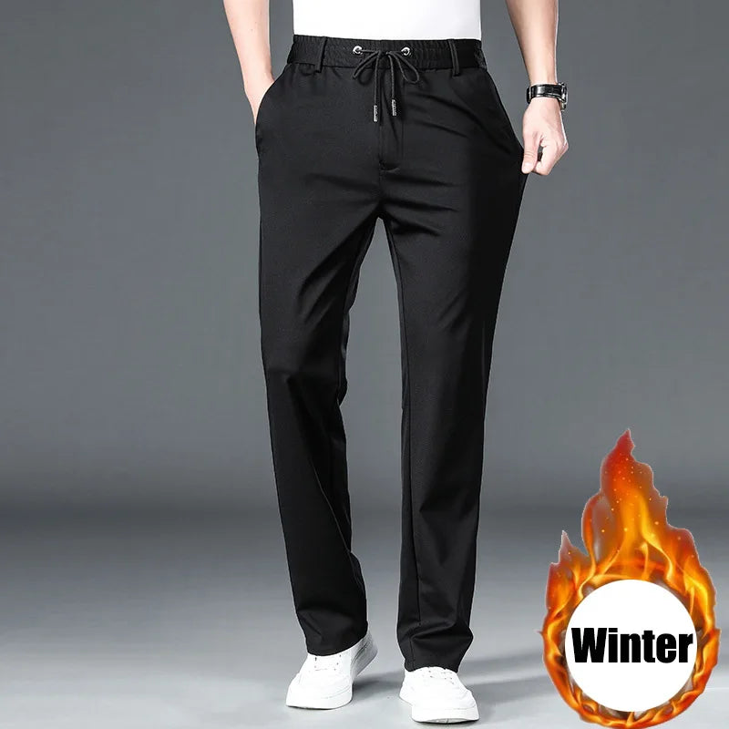 Men's Oversize Business Pants New Elastic Waist Formal Trousers Plus size
