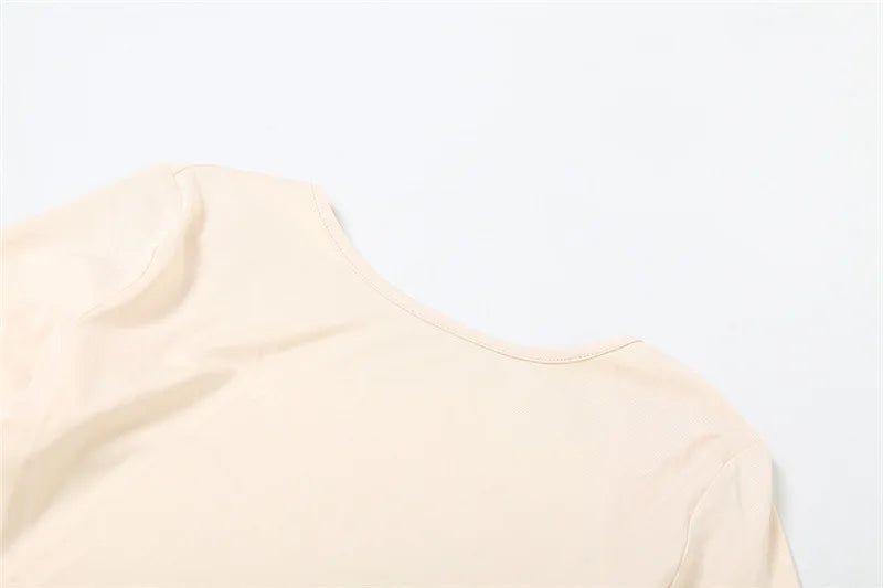 Women's simple classic backless long sleeved O-neck basic casual mini dress women's tight streetwear