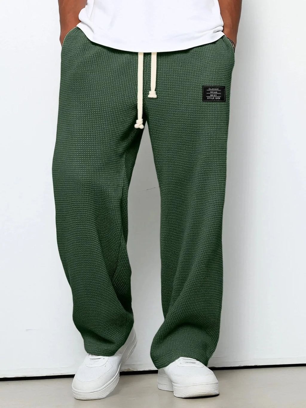 Loose Drape Straight-leg Sweatpants, Casual