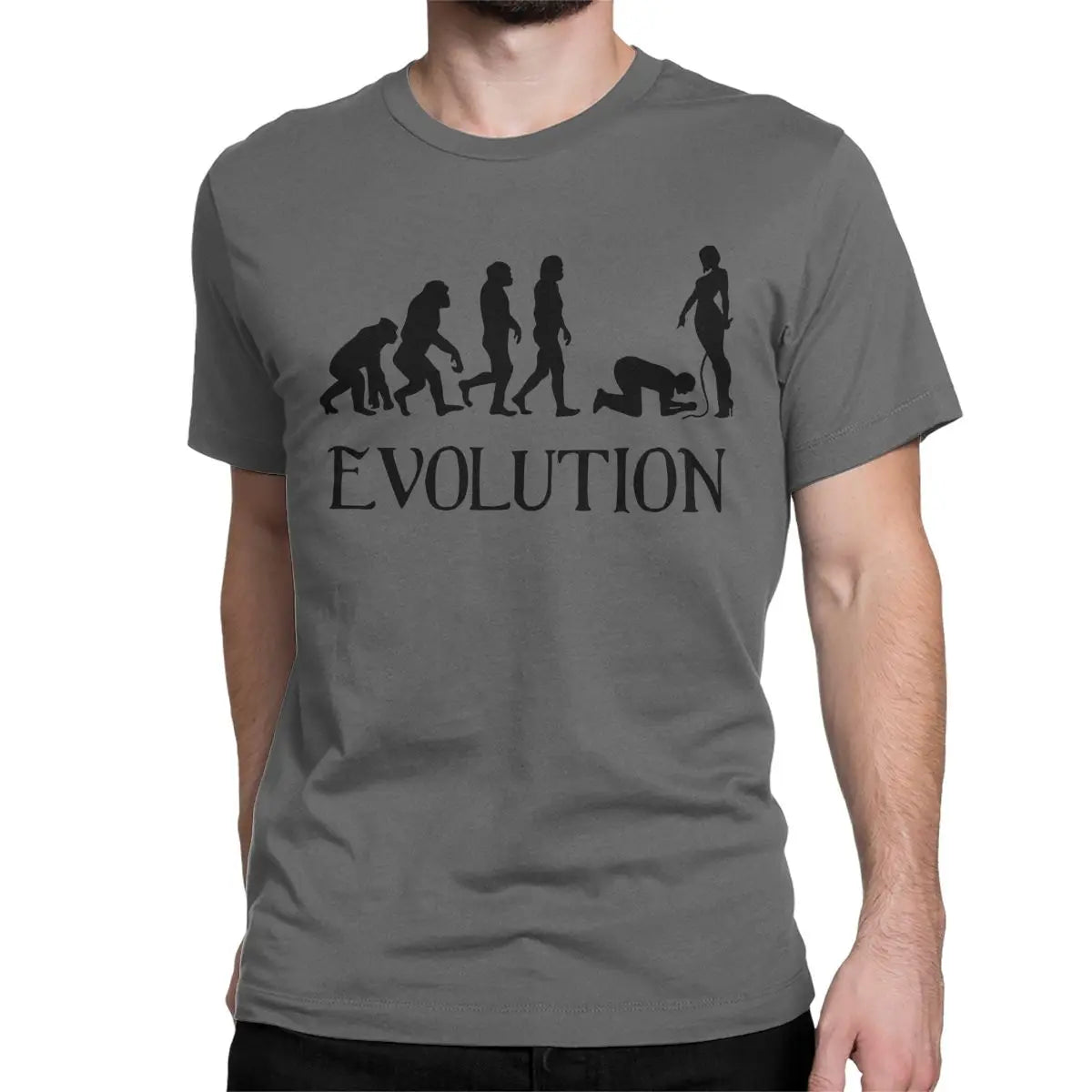 Femdom BDSM Evolution Fitted Scoop T-Shirts for Men Women Crazy 100% Cotton Tees O Neck Short Sleeve T Shirt 4XL 5XL Clothing